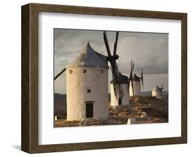 La Mancha Windmills, Consuegra, Castile-La Mancha Region, Spain-Walter Bibikow-Framed Photographic Print