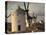 La Mancha Windmills, Consuegra, Castile-La Mancha Region, Spain-Walter Bibikow-Stretched Canvas