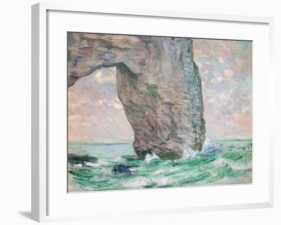 La Manneporte a Etretat, C.1883-85-Claude Monet-Framed Giclee Print