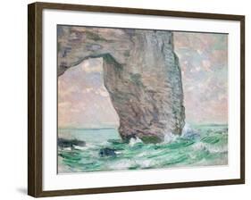 La Manneporte a Etretat, C.1883-85-Claude Monet-Framed Giclee Print