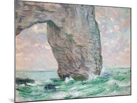 La Manneporte a Etretat, C.1883-85-Claude Monet-Mounted Giclee Print