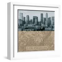 LA Map I-The Vintage Collection-Framed Art Print