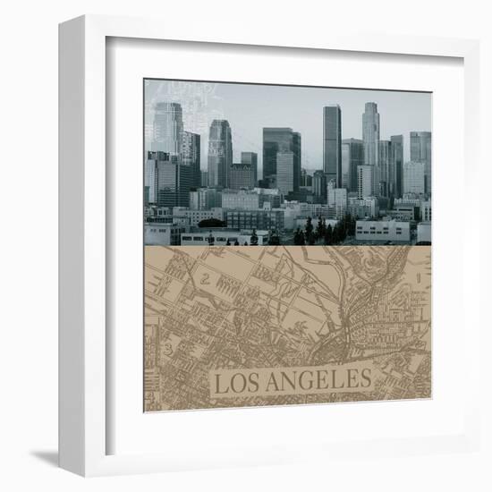 LA Map I-The Vintage Collection-Framed Art Print