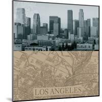 LA Map I-The Vintage Collection-Mounted Art Print