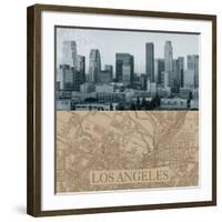 LA Map I-The Vintage Collection-Framed Giclee Print