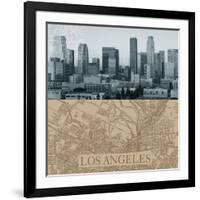 LA Map I-The Vintage Collection-Framed Giclee Print