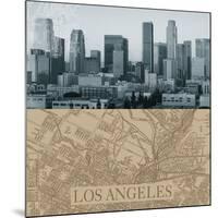 LA Map I-The Vintage Collection-Mounted Giclee Print