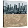 LA Map I-The Vintage Collection-Stretched Canvas