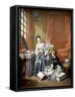 La marchande de modes-Francois Boucher-Framed Stretched Canvas