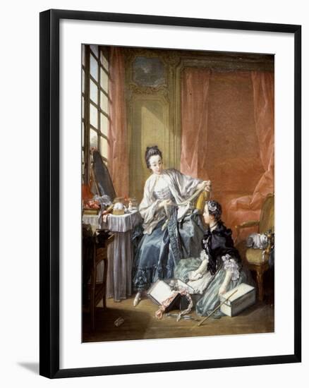 La marchande de modes-Francois Boucher-Framed Giclee Print