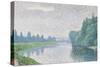 La Marne à l'aube-Albert Dubois-Pillet-Stretched Canvas