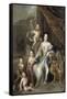La marquise de Montespan entourée de ses quatre premiers enfants légitimés, en 1677-Charles de La Fosse-Framed Stretched Canvas