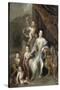 La marquise de Montespan entourée de ses quatre premiers enfants légitimés, en 1677-Charles de La Fosse-Stretched Canvas