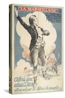 La Marseillaise. a Patriotic French Poster Depicting a French Slodier Of the 18th Or 17th Century-null-Stretched Canvas