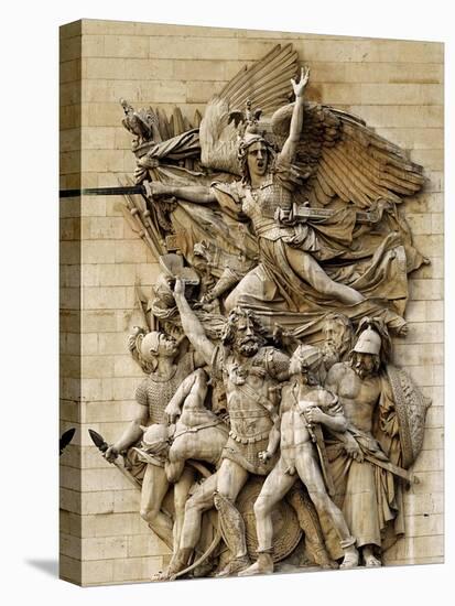 La Marseillaise, Detail from the Eastern Face of the Arc de Triomphe, 1832-35-Francois Rude-Stretched Canvas