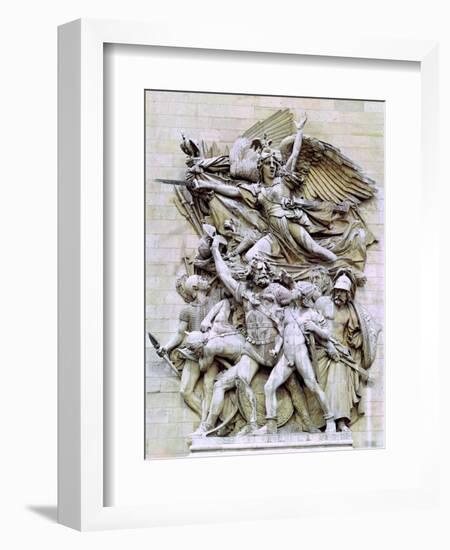 La Marseillaise, Detail from the Eastern Face of the Arc De Triomphe, 1832-35-Francois Rude-Framed Giclee Print