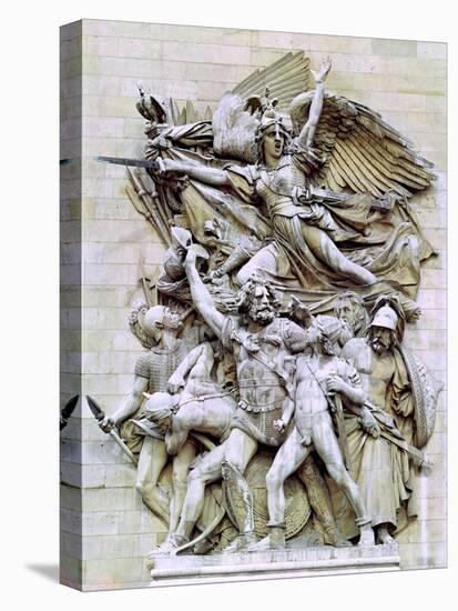 La Marseillaise, Detail from the Eastern Face of the Arc De Triomphe, 1832-35-Francois Rude-Stretched Canvas