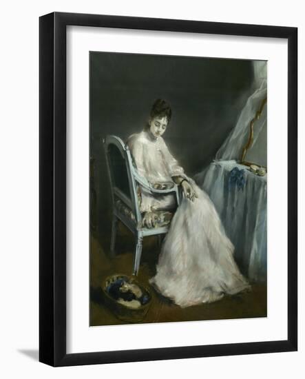 La Matinée rose dite aussi la nichee-Eva Gonzales-Framed Giclee Print