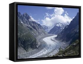 La Mer De Glace Glacier, Chamonix, Savoie (Savoy), France-Michael Jenner-Framed Stretched Canvas