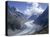 La Mer De Glace Glacier, Chamonix, Savoie (Savoy), France-Michael Jenner-Stretched Canvas