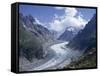 La Mer De Glace Glacier, Chamonix, Savoie (Savoy), France-Michael Jenner-Framed Stretched Canvas