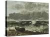 La mer orageuse, dit aussi la vague-Gustave Courbet-Stretched Canvas