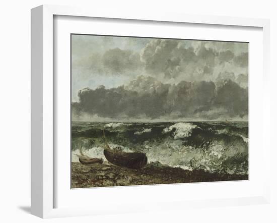 La mer orageuse, dit aussi la vague-Gustave Courbet-Framed Giclee Print