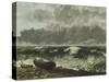 La mer orageuse, dit aussi la vague-Gustave Courbet-Stretched Canvas