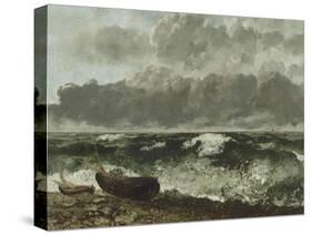 La mer orageuse, dit aussi la vague-Gustave Courbet-Stretched Canvas