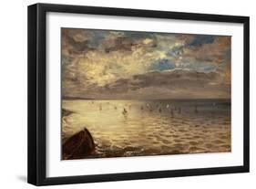 La Mer vue des hauteurs de Dieppe-Eugene Delacroix-Framed Giclee Print