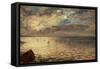 La Mer vue des hauteurs de Dieppe-Eugene Delacroix-Framed Stretched Canvas