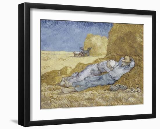 La méridienne ou la sieste (d'après Millet)-Vincent van Gogh-Framed Giclee Print