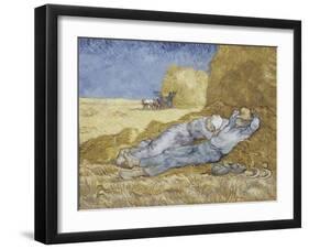 La méridienne ou la sieste (d'après Millet)-Vincent van Gogh-Framed Giclee Print