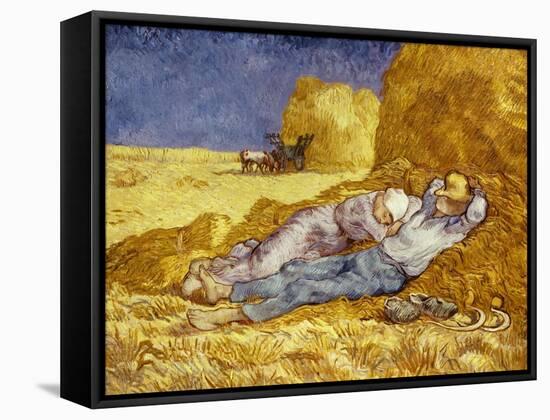 La Méridienne Ou La Sieste, Siesta at Noon, after 1866 Pastel Drawing by Millet, 1890-Vincent van Gogh-Framed Stretched Canvas