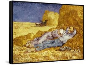 La Méridienne Ou La Sieste, Siesta at Noon, after 1866 Pastel Drawing by Millet, 1890-Vincent van Gogh-Framed Stretched Canvas