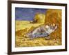 La Méridienne Ou La Sieste, Siesta at Noon, after 1866 Pastel Drawing by Millet, 1890-Vincent van Gogh-Framed Giclee Print