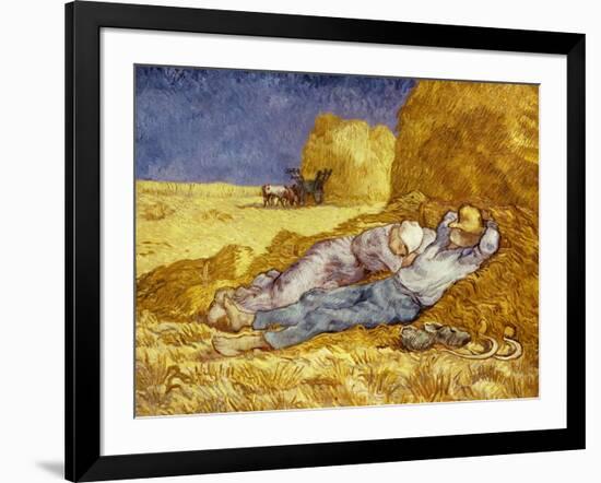 La Méridienne Ou La Sieste, Siesta at Noon, after 1866 Pastel Drawing by Millet, 1890-Vincent van Gogh-Framed Giclee Print