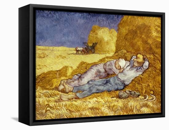 La Méridienne Ou La Sieste, Siesta at Noon, after 1866 Pastel Drawing by Millet, 1890-Vincent van Gogh-Framed Stretched Canvas