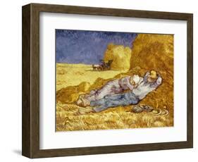 La Méridienne Ou La Sieste, Siesta at Noon, after 1866 Pastel Drawing by Millet, 1890-Vincent van Gogh-Framed Giclee Print