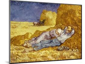 La Méridienne Ou La Sieste, Siesta at Noon, after 1866 Pastel Drawing by Millet, 1890-Vincent van Gogh-Mounted Giclee Print