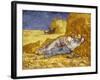 La Méridienne Ou La Sieste, Siesta at Noon, after 1866 Pastel Drawing by Millet, 1890-Vincent van Gogh-Framed Giclee Print