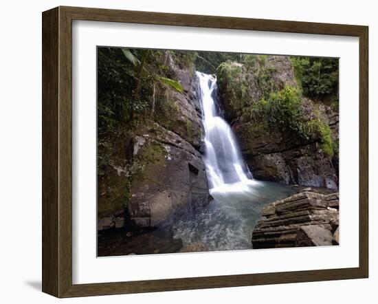 La Mina Waterfall, El Yunque, Puerto Rico-George Oze-Framed Premium Photographic Print