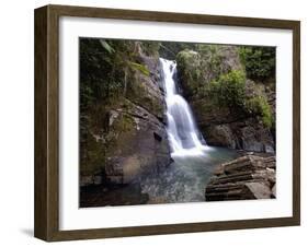 La Mina Waterfall, El Yunque, Puerto Rico-George Oze-Framed Premium Photographic Print