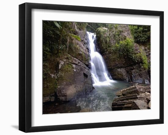 La Mina Waterfall, El Yunque, Puerto Rico-George Oze-Framed Premium Photographic Print