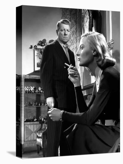 La minute by verite The moment of truth by JeanDelannoy with Jean Gabin and Michele Morgan, 1952 (b-null-Stretched Canvas