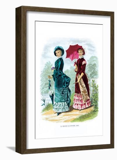 La Mode Illustree: by a Pond-null-Framed Art Print