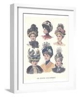 La Mode Illustree, Chapeaux I-null-Framed Art Print