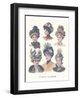 La Mode Illustree, Chapeaux I-null-Framed Art Print
