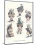 La Mode Illustree, Chapeaux II-null-Mounted Art Print