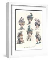 La Mode Illustree, Chapeaux II-null-Framed Art Print